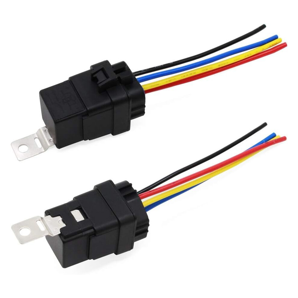 Vehicle Electrical Relay Harness, 5 Pin Relay With Built-In Diode Heavy Duty Waterproof Spdt Switch, Automotive Marine Power Module With Pre-Wired 9173940316126