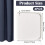 Stylish Bathroom Curtain, Microfiber Material with Embossed Pattern, Magnetic Hem for Secure Hanging, Navy Blue 1