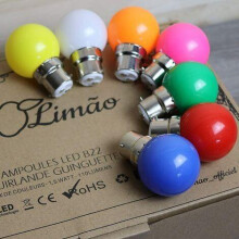 Bombillas LED G40 irrompibles tipo globo, mini LED de colores para decoración interior y exterior, bombillas de repuesto navideñas multicolores de