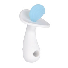 Baby Beißring Stick Silikon Kochbar 8x5,1cm Blau Weiß für 6-12 Monate
