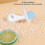 Baby Silicone Teether Stick Large Candy Shape 8x5.1cm Blue & White 4
