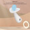 Baby Silicone Teether Stick Large Candy Shape 8x5.1cm Blue & White 5