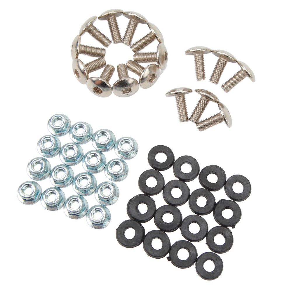 Atv Quad Mudguard Fixing Kit: 16 Set M6 Bolt Washer Nut Screw 6931370334614