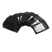 Mylar-Beutel mit Sichtfenster, kleines holografisches Design zur Aufbewahrung von Süßigkeiten, Schmuck und Kosmetika, wiederverwendbare Verpackung