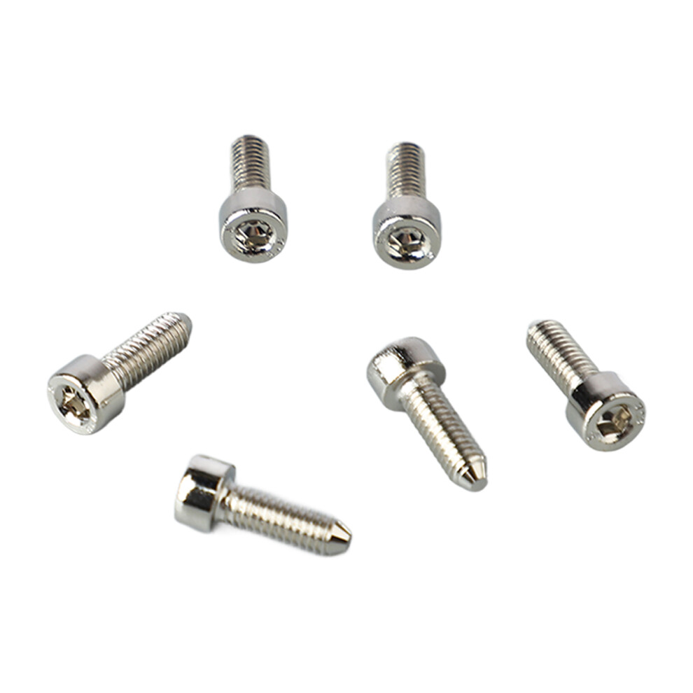 6Pcs Stainless Steel Guitar Hex Head Screws For Double Tremolo Bridge Silver 5031381732889