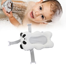 Baby Bath Tub Mat Cartoon Shape, Soft Floating Pill, Adjustable Strap