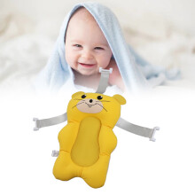 Badewanneneinlage für Babys, Cartoon-Form, Weiche Schwimmpolsterung, Verstellbarer Gurt