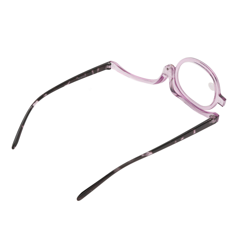 Magnifying Flip-Down Makeup Glasses +2.50 Plastic Frame for Eyes