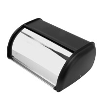 Banco per pane in ferro nero resistente 34,5x23x14,5 cm contenitore per la cucina
