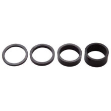 Pro set UD espaçadores 1 1/8 polegadas tubos de direção preto carbono 4 peças