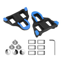 Blauwe fietsschoenplaatjes met gereedschap - Compatibel met Shimano SPD-SL, antislip, duurzaam, hoogwaardige pedaalplaatjes voor racefietsen en