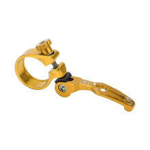 Aluminiumlegierung Fahrrad-Sattelstützenklemme 34,9MM Gold für MTB, Renn- und Freizeitfahrräder