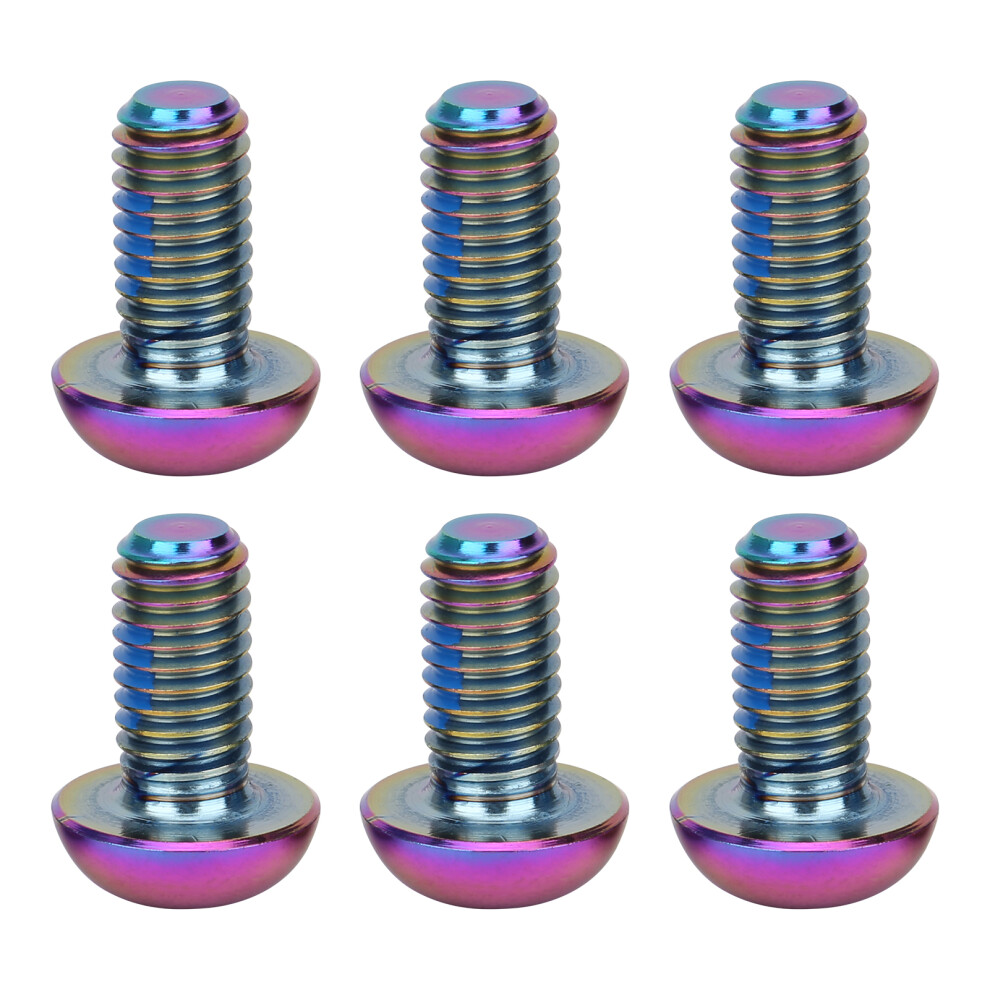 Bike Rotor Bolt Set, Titanium Alloy Disc Brake Screws M5x10mm With Washers, Anti Corrosion Lightweight Fasteners For Bicycle Motorcycle Applications, 9335627577644