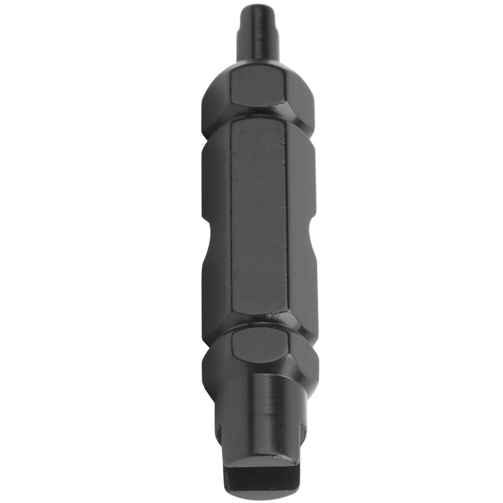 Multifunction Bike Valve Core Removal Tool, Aluminum Alloy, Black 8461379267081