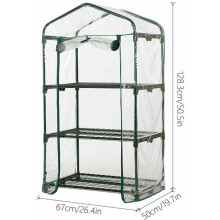 Mini serre pour plantes, serre portable et compacte avec bâche en PVC transparent, structure en acier durable et résistante à la rouille pour une