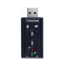 External Audio Sound Card Adapter, 7.1 Channel External USB Audio Sound Card Adapter USB 2.0 Full-Speed Specification With Stereo Output Jack And