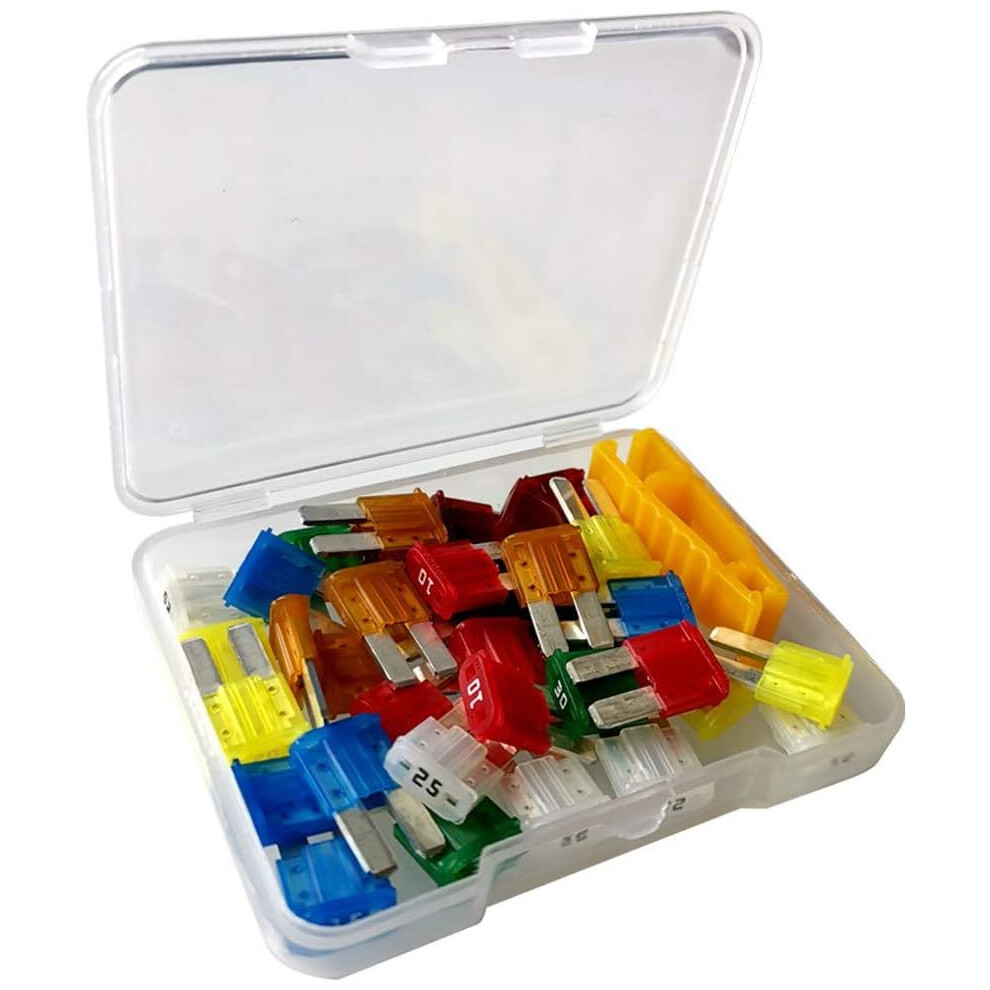 Car Blade Fuses For Vehicle Electronics, Fuse Assortment Kit With Heat Resistant Nylon Housing And Easy Identification Features, Includes Fuse Puller 9004841834702