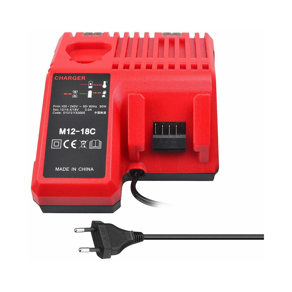 Milwaukee M12 & M18 Lithium-Ion Tools Charger, Rapid Replacement Charger With Charge Management And Type 8 Protection For High Molecular Weight 9433291697634