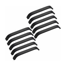 Svarte skaphåndtak, 10-pakning med solid sinklegering, ergonomisk design, enkel å installere, moderne finish for kjøkkenskap, soveromskommoder,