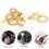 150 Pcs Cable Ring Terminal Ring Cable Lugs Copper Lugs Ring Terminals Connectors Brass Crimp Cable Wire Terminals 10