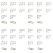 8mm COB Connector 32Pc L-Shaped/Corner Connector,8Pc Gapless Connectors for COB LED Strip,NOT for 10mm Tape Lights