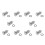 10X 12V 16mm Car LED Light Momentary Horn Button Metal  Push Button 1