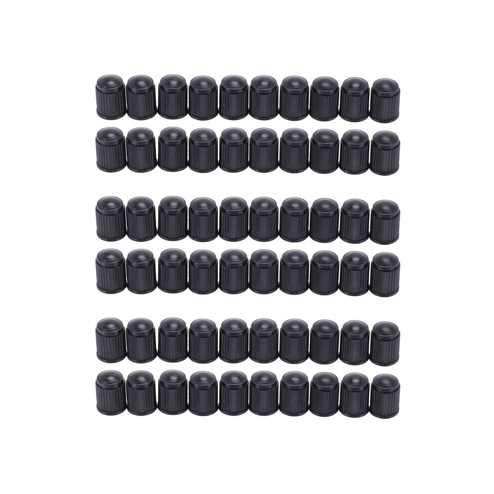 60Pcs Plastic Bike Bicycle Valve Dust Caps Car Van Motorbike Tyre Tubes Black 4712191580518
