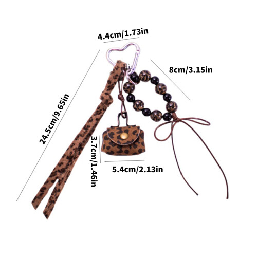 Porte-clés imprimé léopard, accessoire-Lumière à imprimé léopard 2