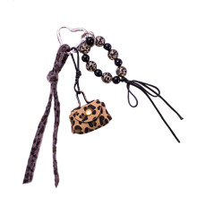 Stylish Mini Leopard Print Purse Keychain-Leopard print light