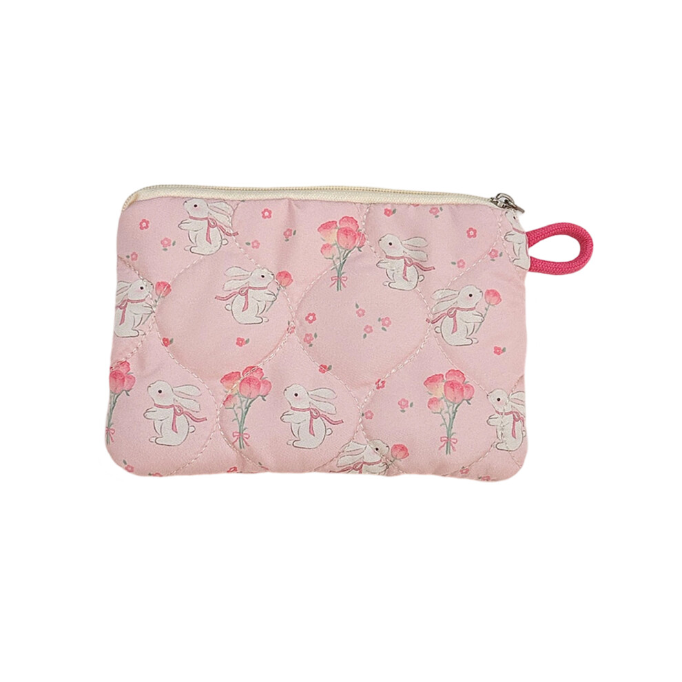 Cartoon Cosmetic Bag Travel Makeup Bag-Bouquet of rabbits