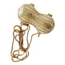 Sac à bandoulière en forme d'arachide pour femmes, sac à -Or