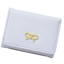 Pu Purses Ladies Credit Card Holder Money Bag Travel-Blue
