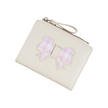 Trendy portemonnee van PU-leer, compact formaat,-Bij wit