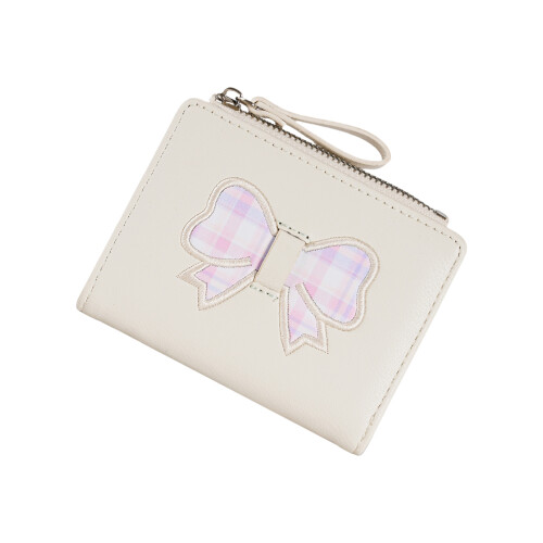 Trendy portemonnee van PU-leer, compact formaat,-Bij wit
