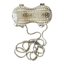 Vrouwen kleine decoratieve tas Pinda-vormige Crossbody-Zilver