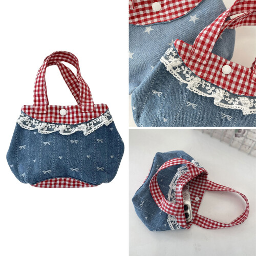 Tasche im koreanischen Stil mit süßem-Hellblaue Schleife 2