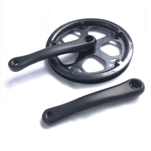 Pédalier monovitesse pour VTT, pédalier monovitesse en acier à haute teneur en carbone avec gaine de protection, manivelles en alliage d'aluminium