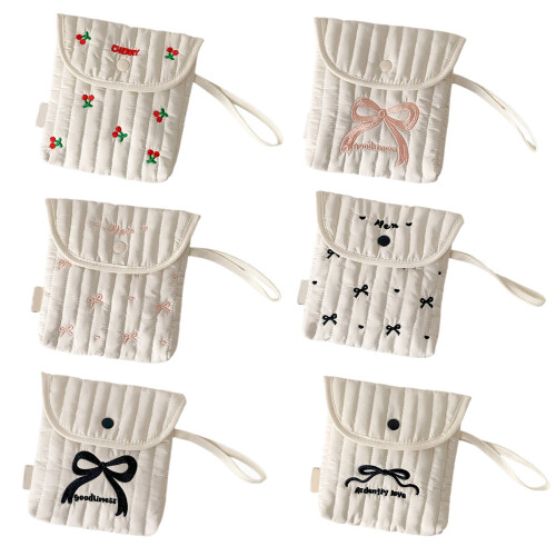 Pochette compacte Portable pour soins menstruels,-Petite cerise 1