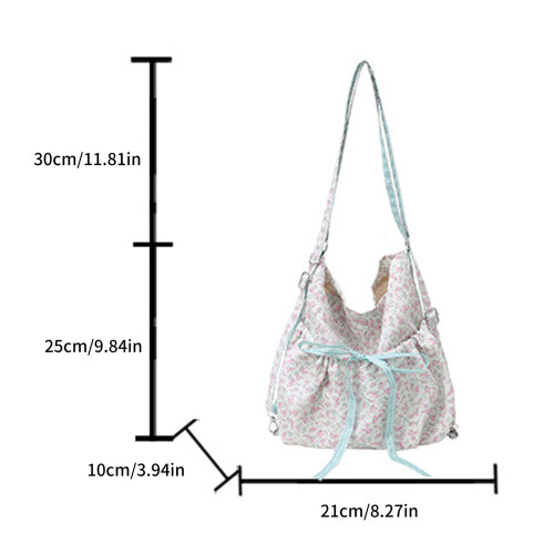 Comfortable Floral Print Convertible Shoulder Bag Practical 2