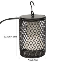 Pet Reptile Amphibian Lamp Cover, Heat Mesh Cage For Safe Reptile Use, Compact Spring Design With Bite-Proof Mechanism, High-Quality Iron