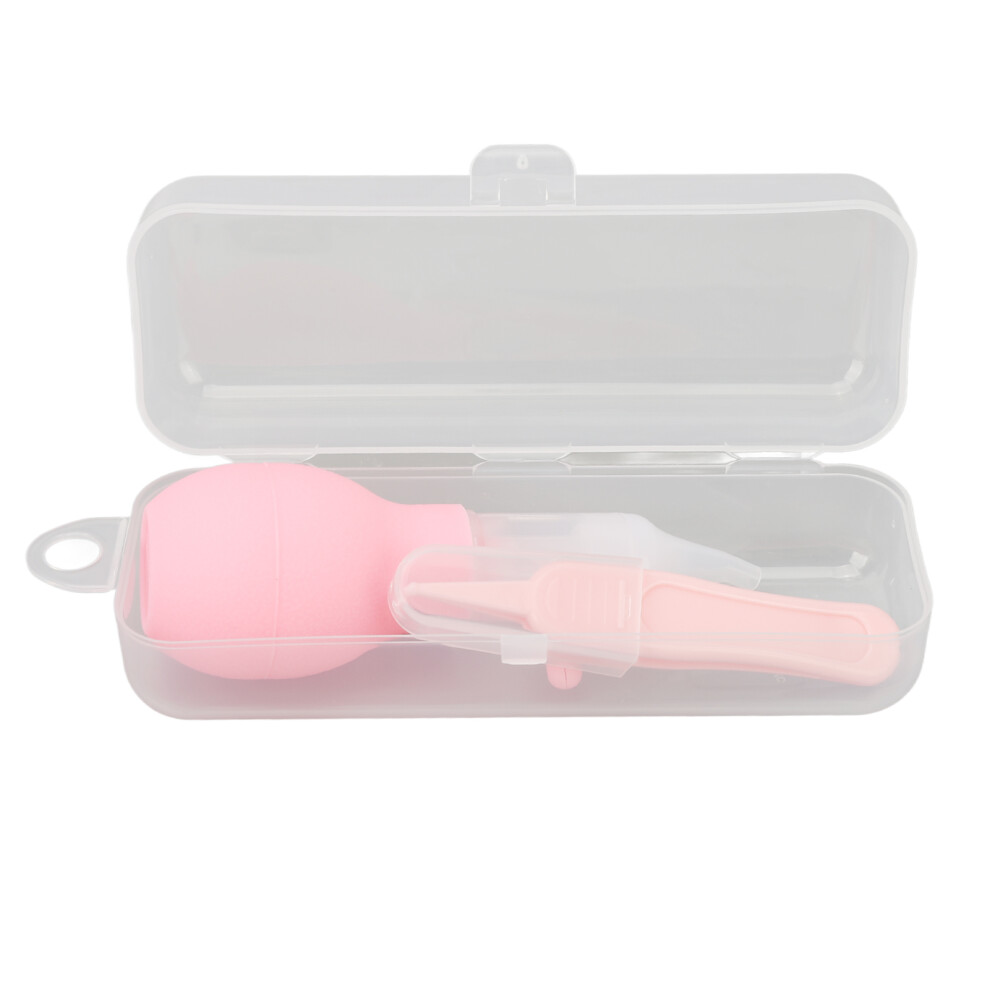Baby Care Nasal Inhaler, Portable Tweezers Safety Forceps with Transparent Cover for Earwax Cleaning, Gentle Suction Suitable for Baby's Nasal Cavity