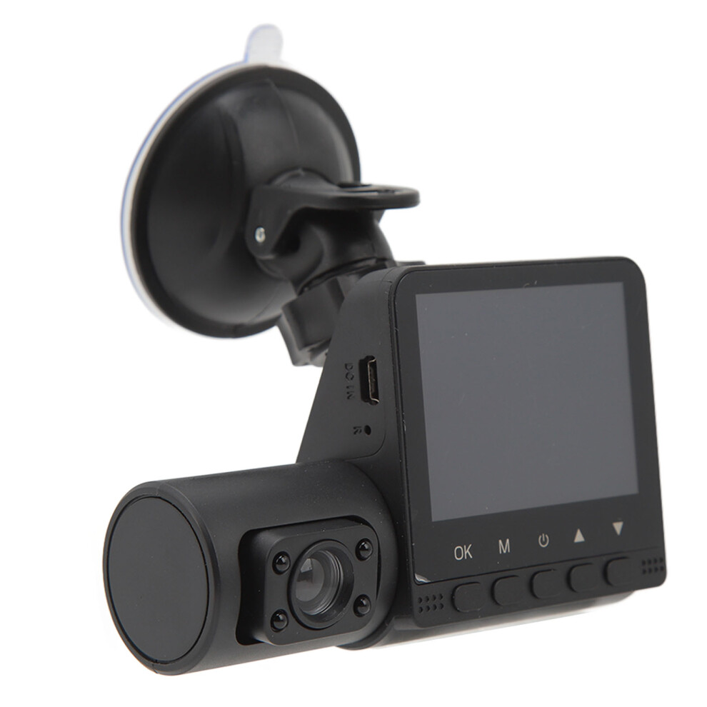 3-Channel 1080P Car Dash Cam With Night Vision & Loop Recording 8201370353105