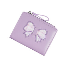 Fashionable Card Holders And Zippered Coin Pocket-Light purple