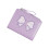 Portefeuille en cuir PU tendance, taille compacte,-Violet clair 1