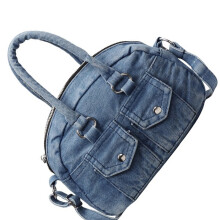 Retro Jeans Motorcycle Style Crossbody Bag Multi-Light blue