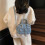 Retro Jeans-schoudertas Multi Pocket Design-Lichtblauw 7