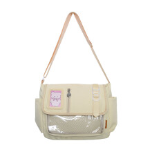 Simple Shoulder Bag Fashion Messenger Bag Teens Japanese-Yellow