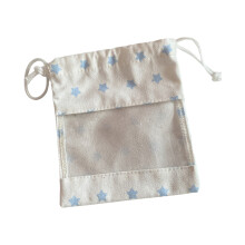 Star Pattern Cosmetic Bag Drawstring Storage Bag-Blue stars