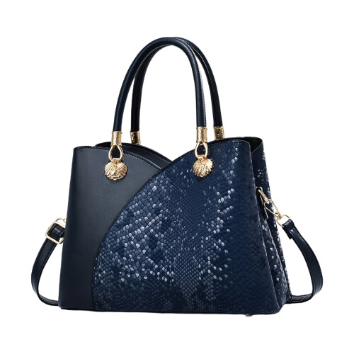 Modern Crossbody Purse For Working Spacious Storage-Blue