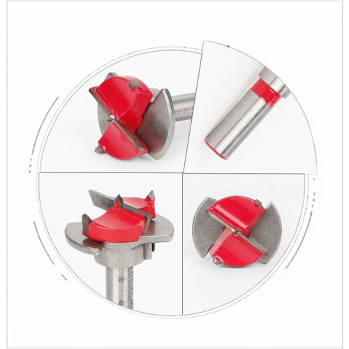 Professional Wood Reaming Drill, Adjustable Positioning Drill Bits, Cemented Carbide X-Wing Design for Visibility & Stability, Precision Drilling
